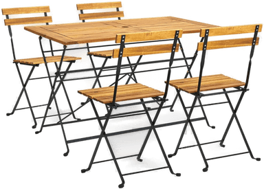 Vidaxl Sammenleggbar spisestue 5 deler