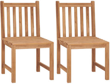 Vidaxl Hagestoler 2 stk heltre teak