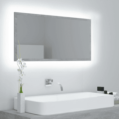 Vidaxl LED-badespeil 90x8,5x37 cm