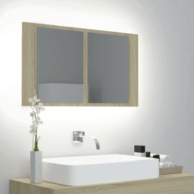 Vidaxl LED-speilskap 80x12x45 cm