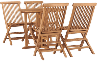 Vidaxl Utendørs spisestue 5 deler teak