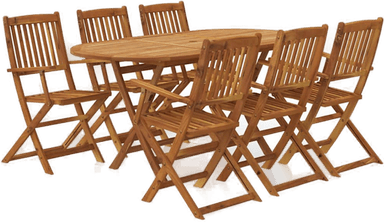 Vidaxl Sammenleggbar spisestue 7 deler