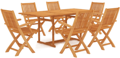 Vidaxl Utendørs spisestue 7 deler