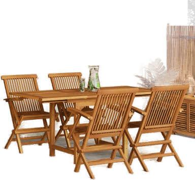 Vidaxl Utendørs spisestue 5 deler