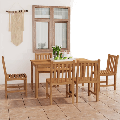 Vidaxl hagespisesett 150x90 cm teak
