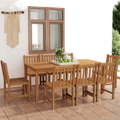 Vidaxl hagespisesett 180x90 cm heltre teak