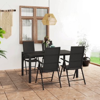 Vidaxl Utendørs spisestue 5 deler