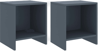 Vidaxl Nattbord 2 stk lysegrå 35x30x40 cm