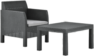 Vidaxl Hageloungesett 2 deler