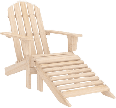 Vidaxl Adirondack hagestol med ottoman