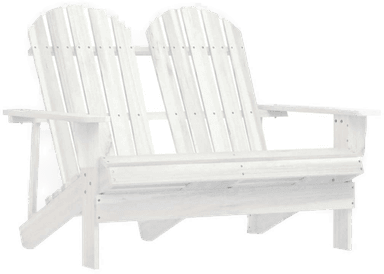 Vidaxl Adirondack hagestol 2-seters hvit