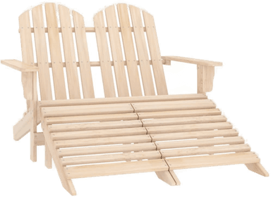 Vidaxl Adirondack hagestol og ottoman