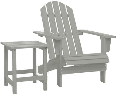 Vidaxl Adirondack hagestol med bord grå