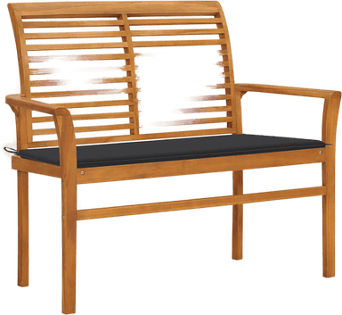 Vidaxl Hagebenk 112 cm heltre teak