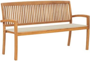 Vidaxl Stablebenk 159 cm heltre teak