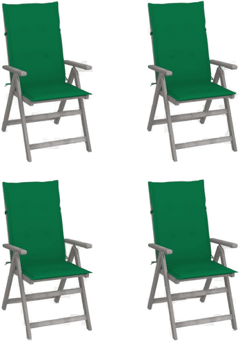 Vidaxl Hagelenestoler 4 stk med puter