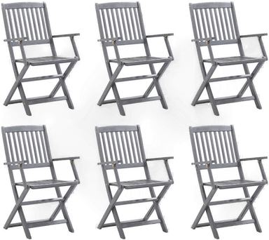 Vidaxl Klappstoler 6 stk akasie