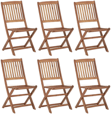 Vidaxl Sammenleggbare hagestoler 6 stk