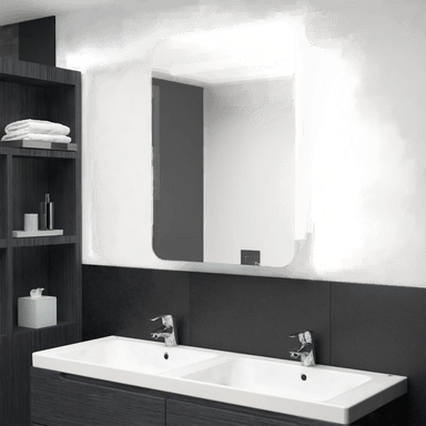 Vidaxl LED-speilskap grå 60x11x80 cm