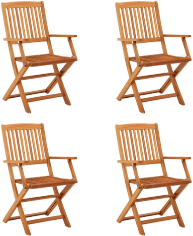 Vidaxl Klappstoler 4 stk eukalyptus