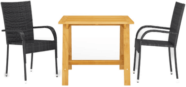 Vidaxl Utendørs spisestue 3 deler