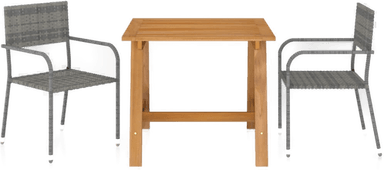 Vidaxl Utendørs spisestue 3 deler