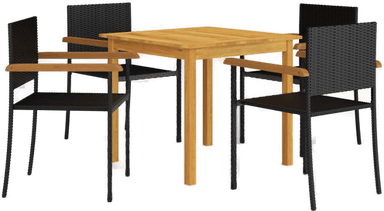 Vidaxl Utendørs spisestue 5 deler
