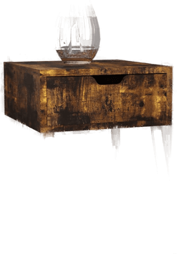 Vidaxl Nattbord røkt eik 40x40 cm