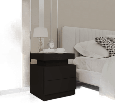 Vidaxl Nattbord svart 45x35 cm