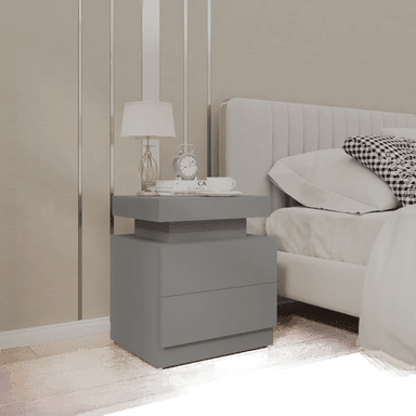 Vidaxl Nattbord grå 45x35 cm