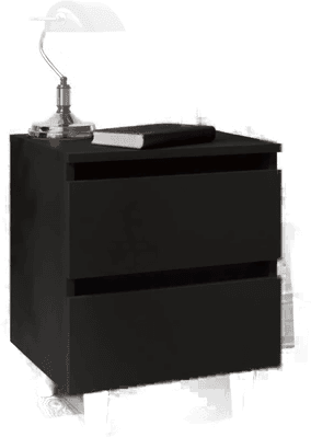 Vidaxl Nattbord svart 40x35x50 cm