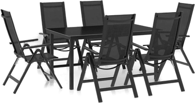 Vidaxl Utendørs spisestue 7 deler