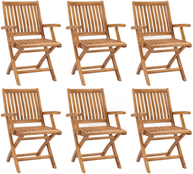 Vidaxl Sammenleggbare hagestoler 6 stk