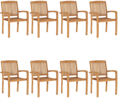 Vidaxl Hagestoler 8 stk heltre teak