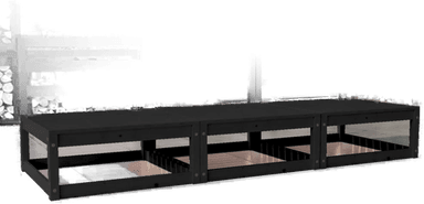 Vidaxl 3-seters hagesofa svart