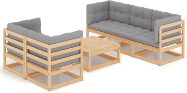 Vidaxl Hagesofagruppe 6 deler