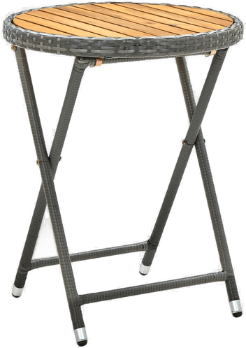 Vidaxl Tebord 60 cm grå polyrotting