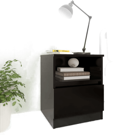 Vidaxl Nattbord svart 40x40 cm