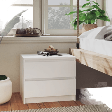 Vidaxl Nattbord hvit 50x39 cm