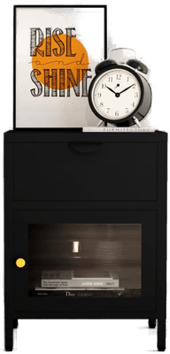 Vidaxl Nattbord svart 40x30 cm