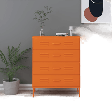 Vidaxl Kommode oransje 80x35x101,5 cm