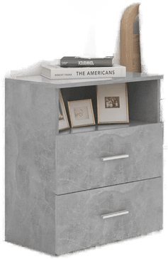 Vidaxl Nattbord betonggrå 50x32 cm