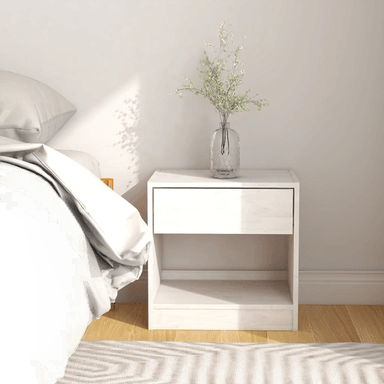 Vidaxl Nattbord hvit 40x31 cm
