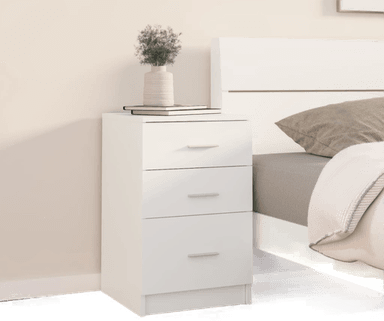 Vidaxl Nattbord hvit 40x40 cm