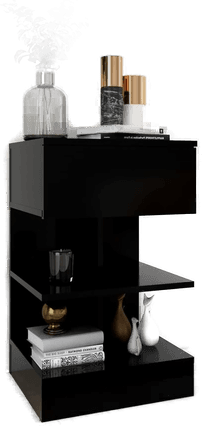 Vidaxl Nattbord svart 40x35x65 cm