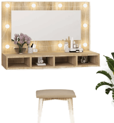 Vidaxl Speilskap LED 90x31,5 cm