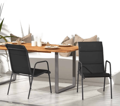 Vidaxl Hagestoler 2 stk svart