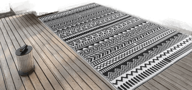 Vidaxl Uteteppe ARAKIL svart 190x290 cm