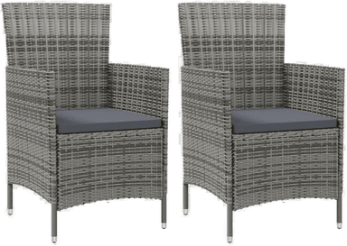 Vidaxl Hagestoler med puter 2 stk