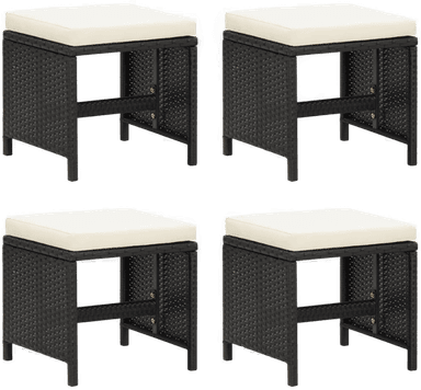 Vidaxl Hagekrakker med puter 4 stk